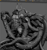 A014 - Movie Character design, Comic character Hellboy , STL 3D Model design print download files