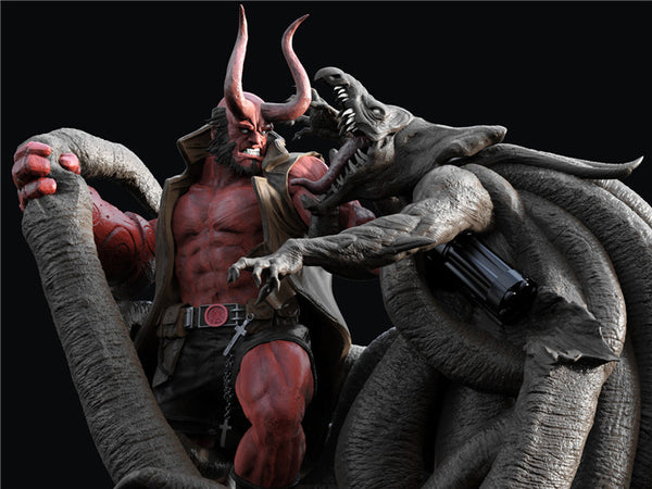 A014 - Movie Character design, Comic character Hellboy , STL 3D Model design print download files