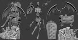B001 - Games character design, Dark Stalkers Morrigan , STL 3D Model design Print download digital files