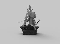 A375 - Comic character design, Samurai Venom statue, STL 3D model design print download file