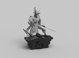 A375 - Comic character design, Samurai Venom statue, STL 3D model design print download file