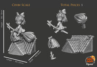 E576 - Anime Character design, The Ghiblo studio Kiki delivery, STL 3D model design print download files