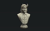 C449 - Comic character design, The luki bust, STL 3D model design print download file