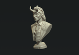 C449 - Comic character design, The luki bust, STL 3D model design print download file