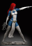 H040 - Comic Character design, The Marwel Studio Mystic blue face female character, 3D STL model design printable files