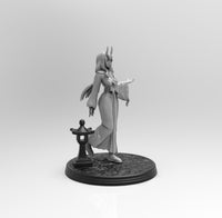 E530 - Anime character design,  A girl who have two porcelain horns, STL 3D model design print download files