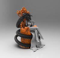 E534 - Anime character design , The hancok boa with throne statue, STL 3D model design print download files