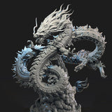 A465 - Legendary creature design, The traditional Chinese Dragon with support - STL 3D Model print download files