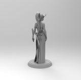 B075 - Samurai Female with Spiritual Oni Mask, STL 3D Model design print