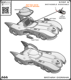 E020 - Comic character design , The badguy with the bad guy car statue, STl 3D model design print download files