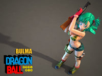 C004 - Comic character design, the cute Bullma statue design,  STL 3D Model printable download file