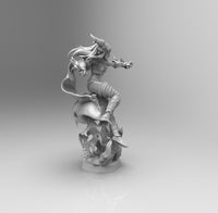 E470 - Games character design, THhe Warcroft female character statue, STL 3D model design print download files
