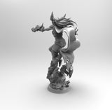 E470 - Games character design, THhe Warcroft female character statue, STL 3D model design print download files