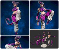 H060 - NSFW Games character design, The Female Character Juri Statue, STL 3D model design printable download files