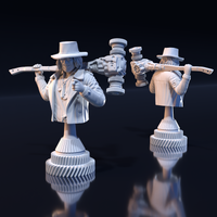 E680 - Games character design, The RE village Heisenberg statue, STL 3D model design print download files