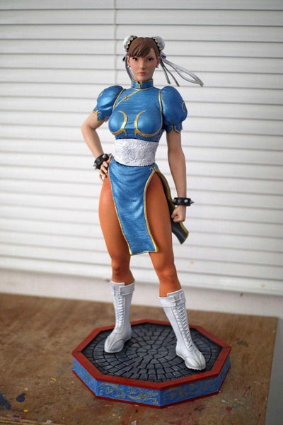 F537 - Games Character design statue, Chun li Statue STL 3D model design print download file