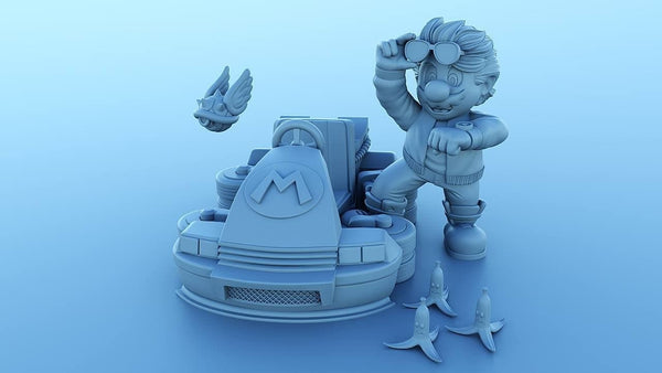 E695 - Games Character design, The Maria games statue, STL 3D model design print download files