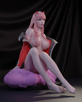 H023 - Anime Character design, The Zero Two Girl, Franxxx, 3D STL Model print design download files