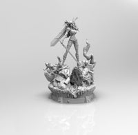 E513 - Comic character design, The X Magical Girl with big Blade like Cloud, STL 3D model design print download files