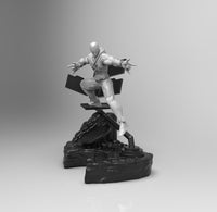 A490 - Comic character design, The Spider Jacket on rooftop, STL 3D model design print download files