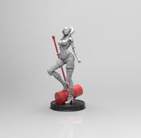 E517 - Comic character design, The Jokie GF Harlie Queen statue, STL 3D model design print download files