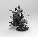 E518 - Comic character design, The Queen of the Jungle statue, STL 3D model design print download files