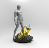 A245 - Comic character design, The Siniestro Lantern gold, STL 3D model design print download files