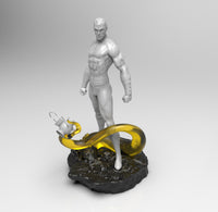 A245 - Comic character design, The Siniestro Lantern gold, STL 3D model design print download files