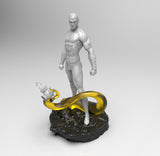 A245 - Comic character design, The Siniestro Lantern gold, STL 3D model design print download files