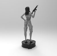 E565 - Comic character design, GE JOE vip3r girl character design, STL 3D model design print download files