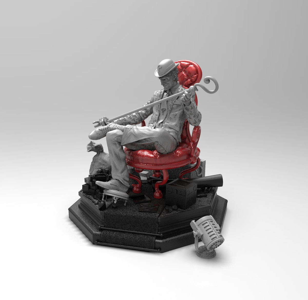 A493 - Comic character design, The Green jacket Riddler statue, STL 3D ...