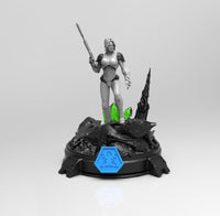 E418 - Games character design , The Kerringan with gun statue, STl 3D model design print download files