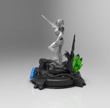 E418 - Games character design , The Kerringan with gun statue, STl 3D model design print download files