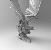 A138 - Mythical Animal dragon , Crystal dragon, STL 3D model design print download files