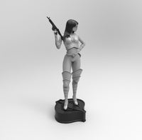 E565 - Comic character design, GE JOE vip3r girl character design, STL 3D model design print download files