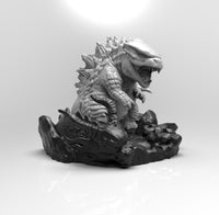E520 - Legendary character design, The Godzella and The Kong statue, STL 3D model design print download files