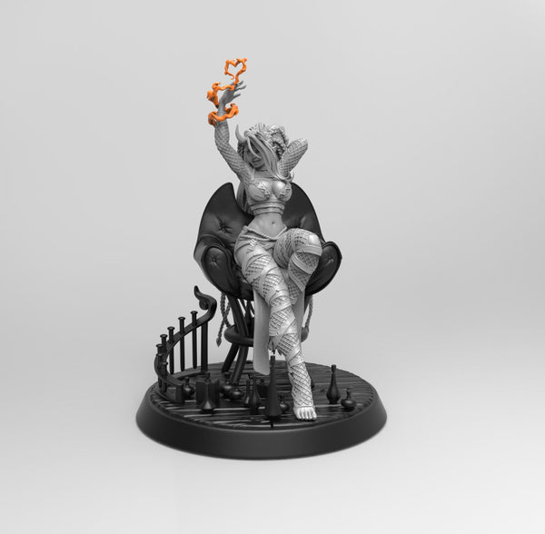 E566 - Waifu character design statue, The l3ra Pii viol3t statue design, STl 3D model design print download files