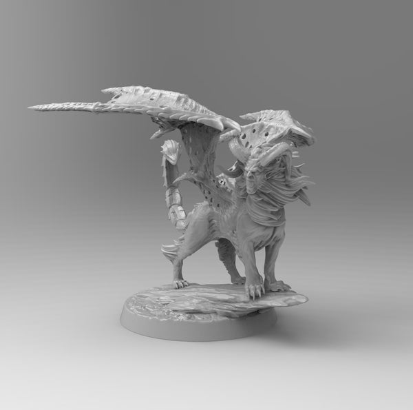 A144 - Mythical creature Manticore, STL 3D model design download print files