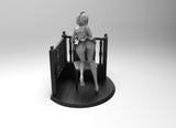 A230- NSFW games character design, The hot maid lean on chair, STL 3D model design print download file