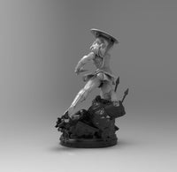 A532 - Comic character statue, The hot and sexy WW with shield and sword, STl 3D model design print download files