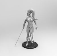 E567 - Movie character design, The SW two pony hair darth tulon statue, STL 3D model design print download files