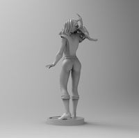 F503 - Superheroes character statue, The Kitty with dragon, STL 3D model design print files