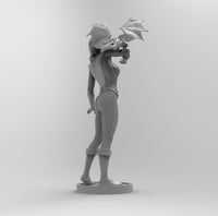 F503 - Superheroes character statue, The Kitty with dragon, STL 3D model design print files