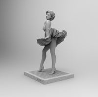 F505 - Popular character design statue, Marilyn Monroe, STL 3D model design download print files