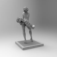 F505 - Popular character design statue, Marilyn Monroe, STL 3D model design download print files