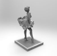 F505 - Popular character design statue, Marilyn Monroe, STL 3D model design download print files