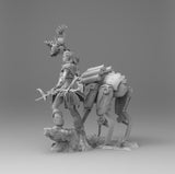 F508 - Games female character statue, Horizon Aloy with robot sheep, STL 3D model design download print files