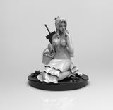 A537 - Games character design, The Aerith F7 With sword, STL 3D model design print download files