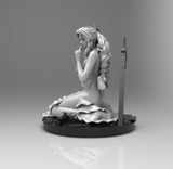 A537 - Games character design, The Aerith F7 With sword, STL 3D model design print download files