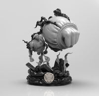 A566 - Anime character design, The monkey Fluffy Gear 4, STL 3D model design print download files